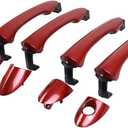 Red 1 Lot 4 Doors Exterior Handle Outer Door Handle Compatible with Hyundai Sonata 2011 2012 2013 2014