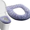Toilet Seat Cover Toilet Seat Cover Washable Thickened Velvet Toilet Seat Covers - Reusable Zipper Envelope Design for Autun Seasons