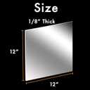 CALPALMY (2-Pack) 12 x 12 Clear Acrylic Sheet Plexiglass 1/8 Thick; Use for Craft Projects, Signs, Display Cases and More; Cut with Cricut, Engraver, Saw or Hand Tools No Knives