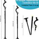Walking Cane Foldable for Men & Women Seniors for Balance,Self Standing Folding Cane,Height Adjustable Anti-Slip Lightweight Alloy Walking Stick Collapsable for Travel Mobility Aid