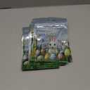 Gueevin 50 Pcs Easter Sealing Treat Zipper Bag Bulk with 9x6.1 Inch Resealable Bunny Plastic Clear Sealing Bags Pouches with Handles for Egg Hunt Holiday Party Candy Gift Wrap Supplies Decoration