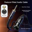 Cable Matters 3.5mm to XLR Cable - 3ft, Male to Male XLR to 1/8 Inch Cable, Compatible with iPod, MP3 Player, Laptop, Voice Recorder, and More, Black Not for Microphone Use