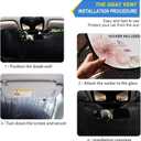 Car Windshield Sunshade Foldable Flowers and Two Birds Sun Visor Protect UV Rays for Most Sedans SUV Trucks Lowers Cabin Temperature, Keeps The Interior of The Car Cool 53 x 23.5 Inch