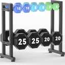 Dumbbell Rack 2-Tier 18 IN Length Adjustable Weight Rack for Home Gym Dumbbells Kettlebell, Small Dumbbell Rack 250 LB Capacity, Dumbbell Rack Stand Only