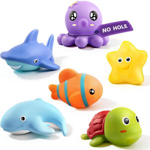 Hely Cancy Infant Bath Toys for 18 Months - No Hole Animal Bathtub Toys, Baby Bath Tub Toys