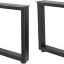 Taelakeni 16 Inch Metal Bench Leg Coffee Table Legs, Set of 2 (Square)