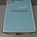 SONORO KATE 100% Egyptian Cotton Sheets - 1200 Thread Count, Luxury & Cooling Hotel Cotton Bed Sheets Set 4 Piece, Sateen Weave for Soft Feel, Fits Upto 16" Mattress (French Blue, Queen)