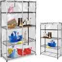 Heavy-Duty Waterproof Wire Shelf Cover, Garage Storage Shelving Protector, Universal Fit 48 x 24 x 72 Inch Rack Covers with 1" Tolerance (Clear)