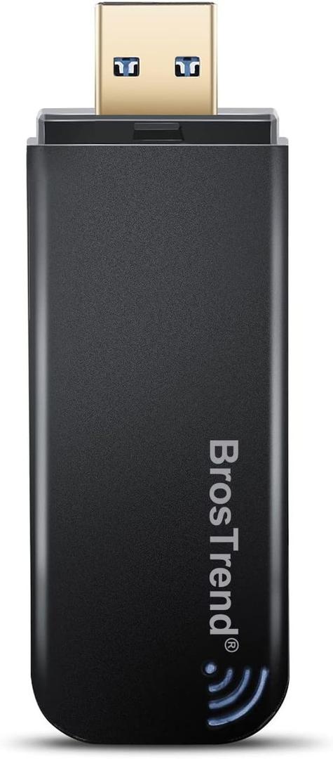 BrosTrend 1200Mbps USB WiFi Network Adapter for Laptop, Desktop PC of Windows 11/10/8/7, USB 3.0, Wireless Adaptador AC1200 Dual Band 5GHz/2.4GHz