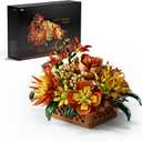 Nifeliz Floral Basket Building Set for Adults, Fall-Inspired Flower Arrangement Decor Kit, Seasonal Home or Office Display, Mindful Gift Idea (1,284 PCS, NF10325)