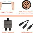 Parallel Adapter Cable, 8mm, Solar Combiner Cable, Y Branch, 10.7in, 10A, 45V, 300W, Reverse Current Protection, Compatible with Jackery