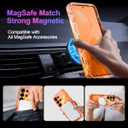 Casetego for Galaxy S26 Ultra Case,Compatible with MagSafe,[Military Grade Drop Test] Full Body Protection Slim Shockproof Rugged Marble Women Case for Samsung Galaxy S26 Ultra 5G 6.9 inch,Orange