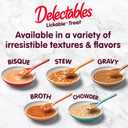 Delectables Lickable Treat Gravy Wet Cat Treat with Real Tuna & Whitefish, Food Topper, Hydrating, Grain-Free, No Fillers, By-Products, Added Preservatives, 1.4oz Pouch, 12ct (EXP 12/17/27)
