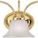 Livex Lighting 1533-02 Edgemont 3 Light Vanity Polished Brass with White Alabaster Glass, 23.5 x 8.75 x 8