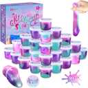 36 Pack Mermaid Slime Kit Party Favors for Kids Slime Cup Bulk DIY Stress Relief Putty Toy Christmas Holiday Birthday Goodie Bag Stuffer Classroom Reward for Girls Boys Stretchy Non-Sticky