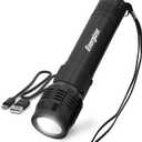 Energizer Rechargeable LED Flashlight X1000, Hybrid Power Capability, Ultra Bright 1000 Lumens, IPX4 Water Resistant, Rugged Aluminum Tactical LED Flash Light (USB Charging Cable Included)