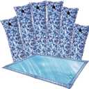 6 Pack 0.7mm Thicker Pool Cover Water Bags Winter Water Tubes 8 ft PVC Pool Cover Weights Printed Pattern Heavy Duty 3 Layer Composite Material for Inground Swimming Winter Winterizing