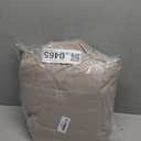 MooMee Bedding Duvet Cover Set 100% Washed Cotton Linen Like Textured Breathable Durable Soft Comfy (Solid Light Tan, Super King 108"x98")