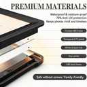 2 x 5x7 Picture Frame, Display Pictures 4x6 with Mat or 5x7 Without, Safety Photo Frame - Cut-Resistant Design, Quick and Easy Photo Replacement - Modular Design, Premium Black, 1-Pack