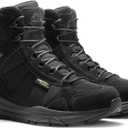 NORTIV 8 Men's Waterproof Lightweight Military Tactical Work Boots Outdoor Hiking Combat Motorcycle Boots (Black)