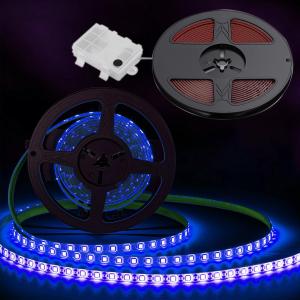 Marine LED Strip Lights with Battery Box for Pontoon Under Deck Lights, Battery Operated Boat Interior Lights for Fishing Sailboat Kayak, Boat Accessories, Blue, 5m (16.4ft)