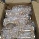 Qunclay 18 Pieces Crystal Candle Holders Bulk Candle Stick Holder Centerpieces for Table Wedding Centerpieces Crystal Decorative Tealight Dining Table Decor for Party(Gold)