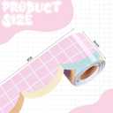 2 x Watersay 65ft Pink Grid Bulletin Board Border with Pastel Edges Pink Border for Bulletin Board Pastel Scalloped Trim Decor for Whiteboard Walls Windows Classroom Back to School