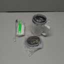 Volhoply 12oz Insulated Leakproof Coffee Mug with Flip & Straw Lid,Double Wall Vacuum Stainless Steel Travel Cafe Tumbler Cup with Handle, Reusable Camping Mugs Keep Cold/Hot(White, 1 Set)