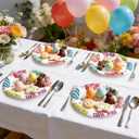 50 PCS Easter Plates, 9 Inch 7 Inch Dessert Paper Plates Party Supplies for Spring Holiday Picnic, Serve for 25 Guests (Egg)