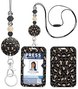 Teacher Lanyard for ID Badge Card, Cute Buttyfly Believe Women Beaded Breakaway Neck Lanyards Name Tag Badges Holder Aesthetic Work Keys Accessories