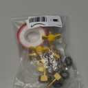 Hooshing 3 Way Shut Off Valve 1/4" Hose Barb 2 Switch Y Shaped Ball Valve Soild Brass with Stainless Clamps for Water Fuel Air