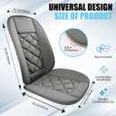 Chezope Car Seat Cushion with Back Support Pillow, Car Seat Cushion for Long Driving, Breathable Car Seat Protector, 1.2'' Thick Memory Foam Design for Pain Relief, Seat Pad for Car SUV Truck (Grey)