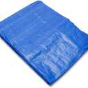 Grizzly Tarps by B-Air 8' x 10' Large Multi-Purpose Waterproof Heavy Duty Poly Tarp with Grommets Every 36", 8x8 Weave, 5 Mil Thick, For Home, Boats, Cars, Camping, Protective Cover, Blue