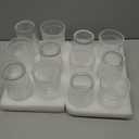 Loivttvv 12pcs Vintage Drinking Glasses Set, 12 oz Highball Glasses & 9 oz Embossed Ribbed Glassware Cups for Cocktail, Water, Juice, Coffee, Whiskey (Clear)