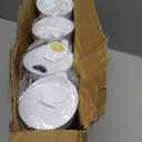 Set of 4 Plastic Carafe with Lid, 1 Liter Mimosa Bar Supplies, Large Square Base Juice Containers, Water Bottle, Milk Container, Clear Beverage Containers for Fridge - HAND WASH ONLY