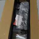 Cable Management, 25'' Cable Management Under Desk No Drill, Metal Cord Organizer with Clamp for Standing Desk, Cable Organizer for Home Office, Black (25'' (1 Pack))