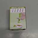 Grapes Cutter for Toddlers, Fruit & Veggie Cutter for Kids Grape Slicer Kitchen Tool, Perfect for Fruit Salads, Snacks, and Cake Decorations-Green Container-Green DoubleBlade