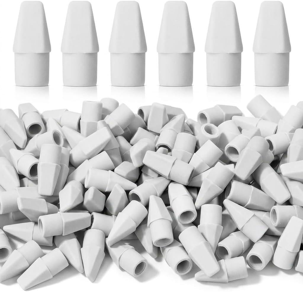 Mr. Pen- White Pencil Top Erasers, 120 pcs, Eraser Caps for Pencils, White Pencil Head Erasers for Pencils Tops