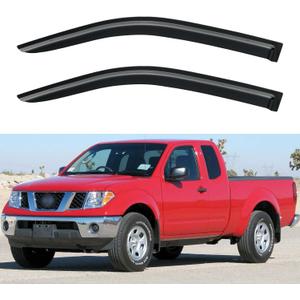 Window Visors Rain Guards for 2005-2020 Nissan Frontier King Cab, Out-Channel Window Vent Wind Deflectors Visors Shades for 05-20 Frontier Extended Cab, 2PCS