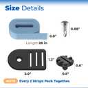 ANTOBLE Tube and Solar Cover Fastening Kit, FGHDWFASPK Pool Solar Cover Straps Clips Reel Attachment Kit for Feherguard Inground and Aboveground Pool Roller