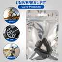 7 x Black Anodized Aluminum Tire Valve Stem Caps with Plastic Inner Sleeve, Corrosion Resistant. Universal Valve Caps for Cars, Trucks, Motorcycles, Pack of 5