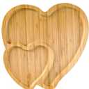 BinaryABC Heart Shaped Charcuterie Board Wood Serving Platters and Trays Side Dish Serving Trays,Mother Day Table Decorations Supplies