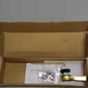 Hibbent Universal Metal Front Mount Toilet Handle Replacement Kit, Brass Toilet Flush Tank Lever with Stainless Steel Flapper Chains for Most Toilets, Brushed Gold Finish