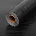 4 x Peel and Stick Wallpaper Black Wood Wall Paper - 17.5 x 100 Inch Self Adhesive Wallpaper Peel and Stick, Easy to Paste Wall Contact Paper for Stand Liner, Table and Door Makeover Decor