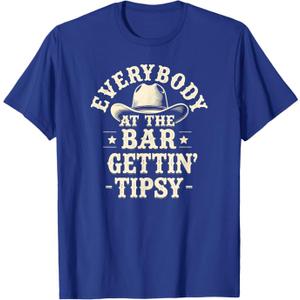 Everybody Gettin' Tipsy Country Western T-Shirt, Size L