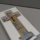 Cross Sculpture with Christian Words and Sayings Crossword Table Inspirational Figurine Cross for Home Decor Christian Gifts