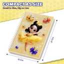 A5 3D Glossy Cover Spiral Notebook  Cute Hardcover Notebook with 160 Pages/80 Sheets  Kids School Notebook  Gift Notebook for Girls & Boys  Butterfly Ballerina