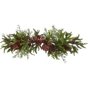 Nearly Natural 30in. Pine & Pinecone Swag