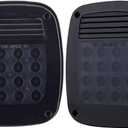 2Pcs Smoked Rear Square Combination Tail Lights Red Stop Turn Signal Brake Lights Lamps Assembly w/Side Marker Lights Replacement for 1979-2006 Wrangler TJ YJ CJ-5 CJ-7 Tail Lights Lamps Stud Mount