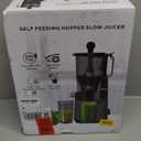 Cold Press Juicer, 5.8" Extra Large Feed Chute Fit Whole Fruits & Vegetables, 350W Slow Masticating Juicer Machines, Easy to Clean,High Juice YieldGrey